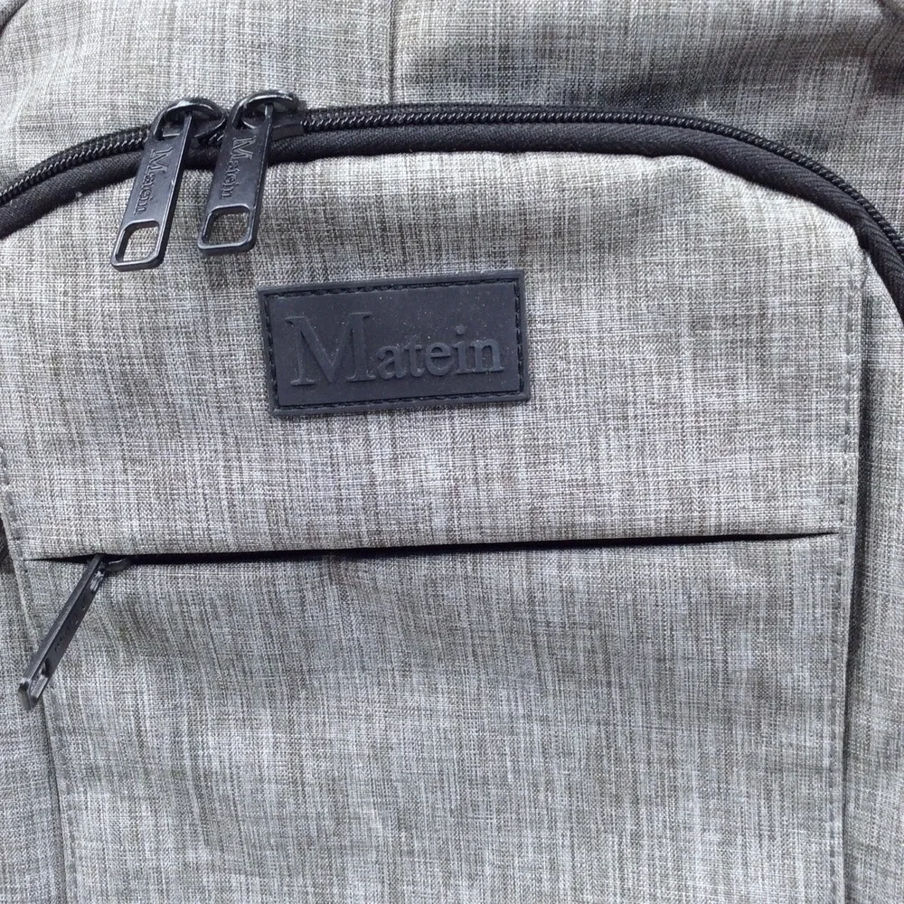 MATEIN Business Laptop Backpack Travel 15.6 Inch Gray Charge Port